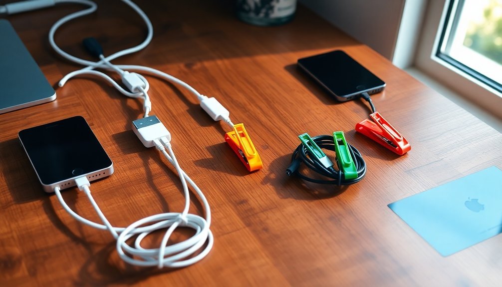 binder clip cable holder