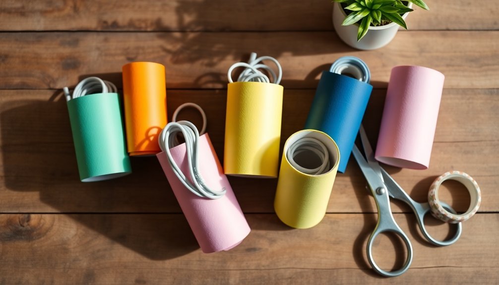 cable organization using rolls