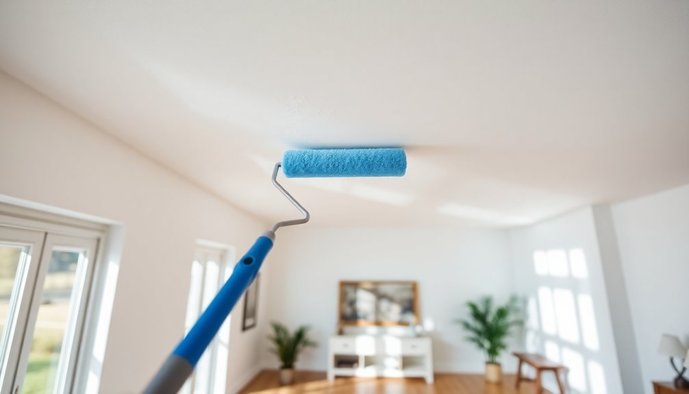ceiling cleaning with roller