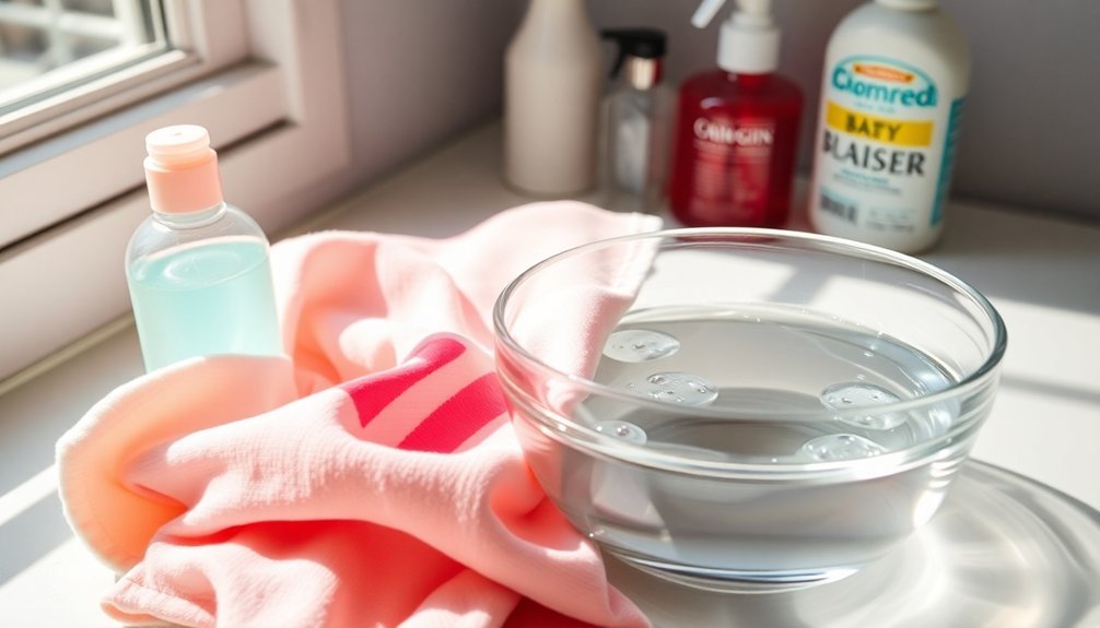 clean makeup with shampoo