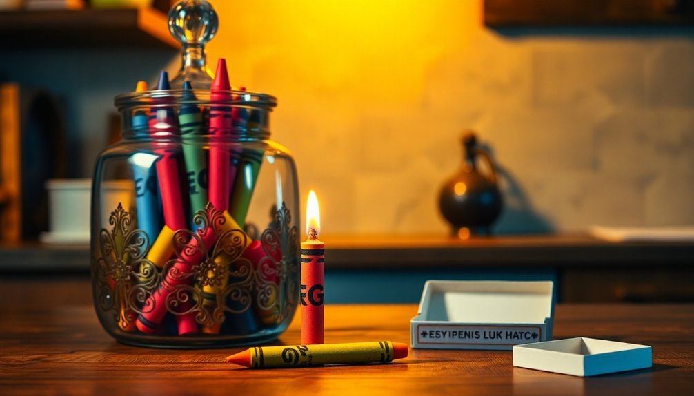crayons can replace candles