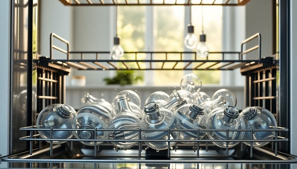 dishwasher cleans light fixtures