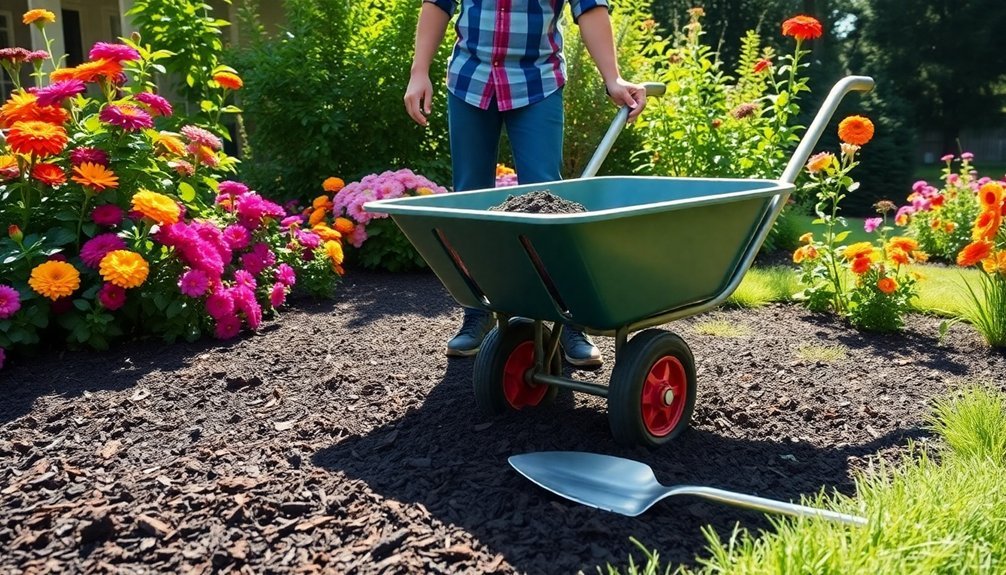 effortless garden mulch application