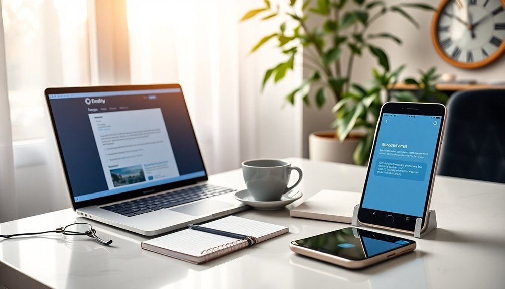 email checking schedule set