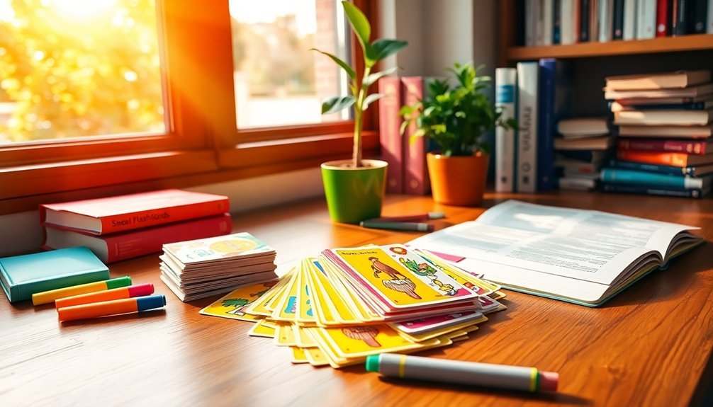 flashcards for quick reviews