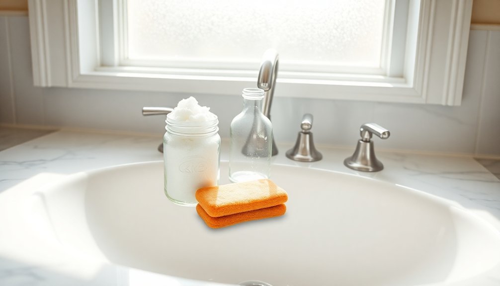 gather baking soda vinegar