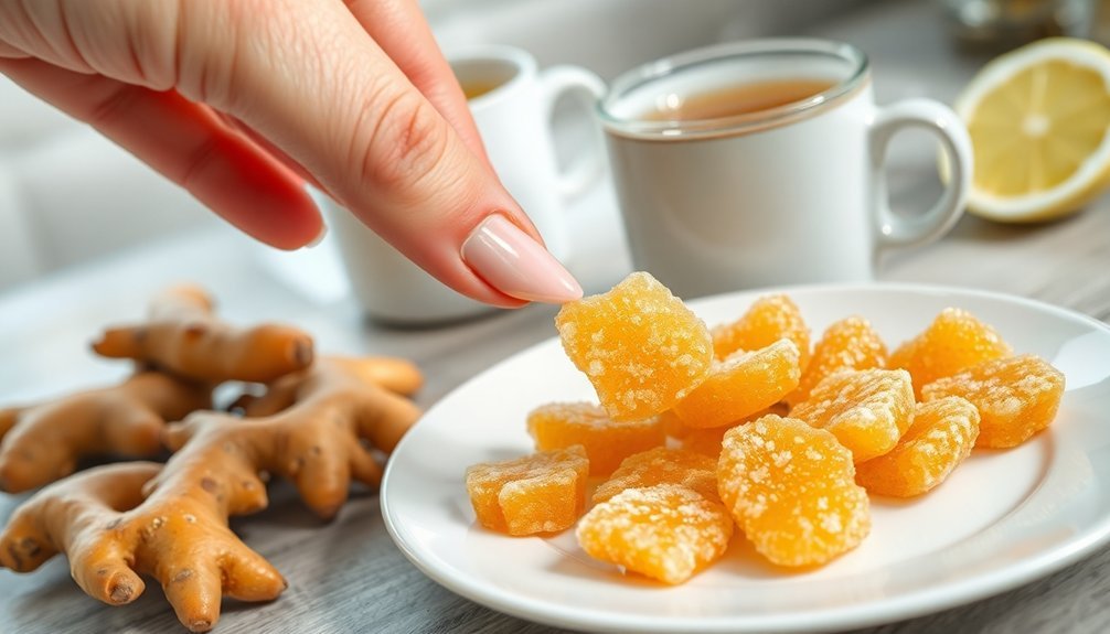 ginger candy alleviates nausea