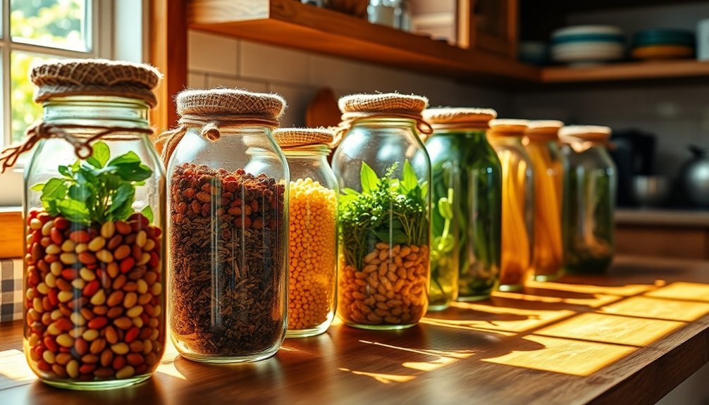 glass jars for storage