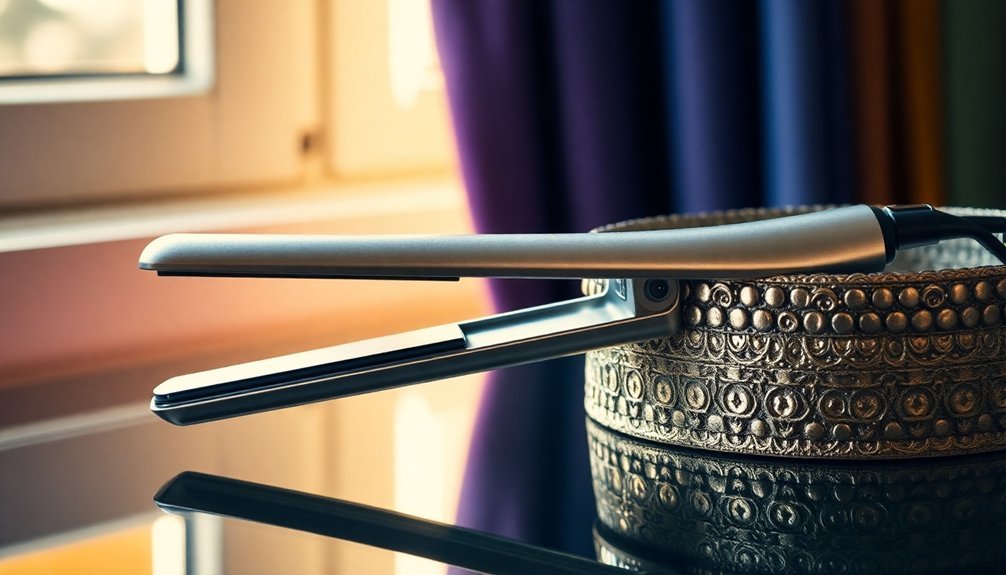 hair straighteners with iron collars