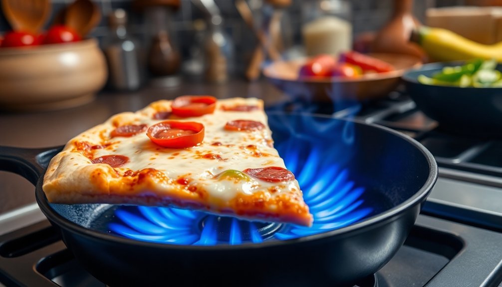 ideal pizza reheating technique