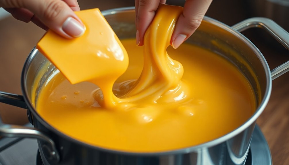 incorporate processed cheese sauce