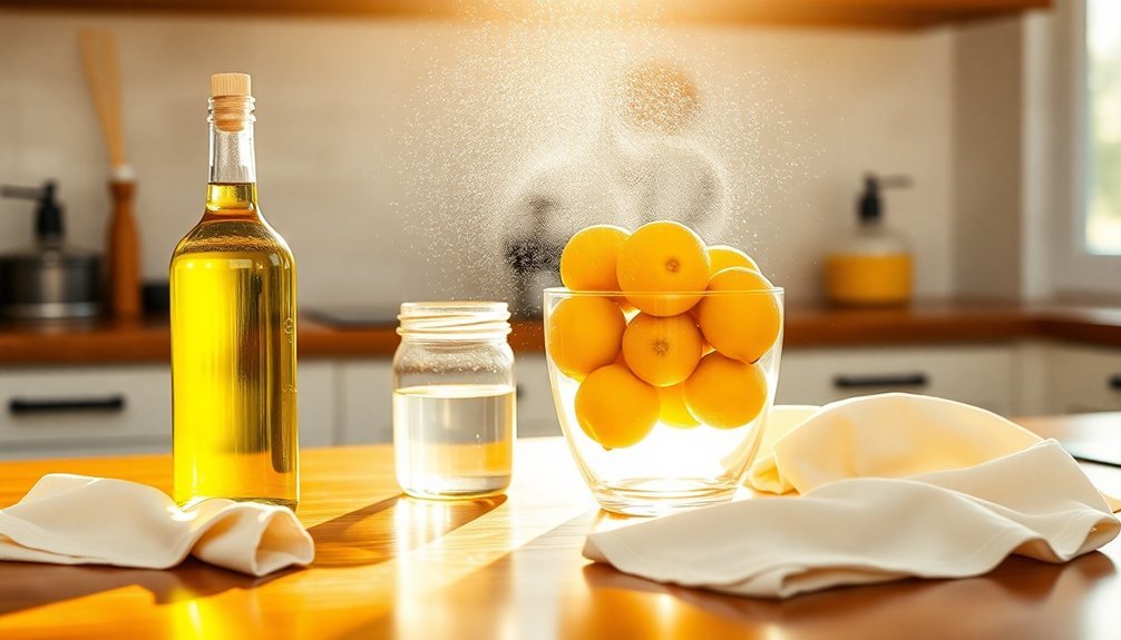 lemon oil vinegar shine
