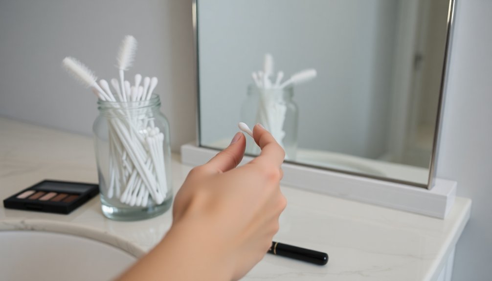 mascara touch ups with q tips