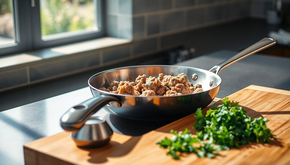 mash ground meat easily