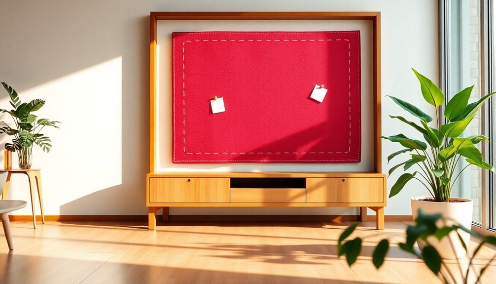 message board with frame