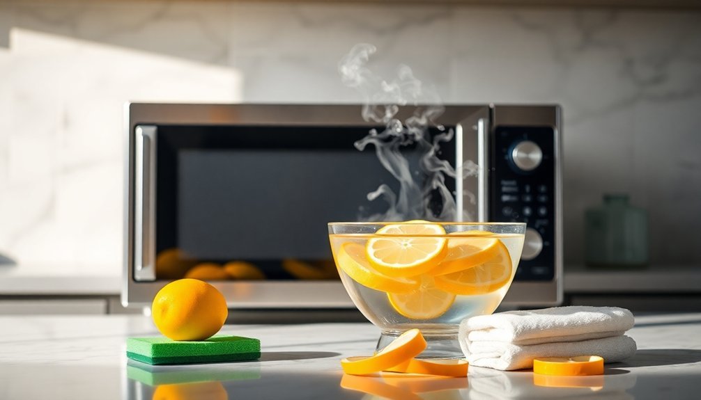 microwave cleaning with steam