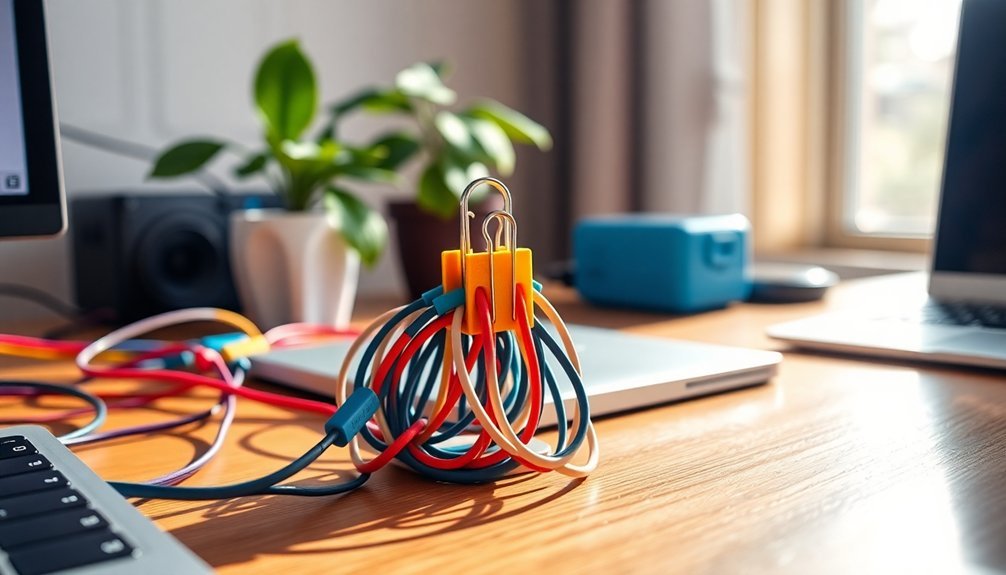organize cables with clips