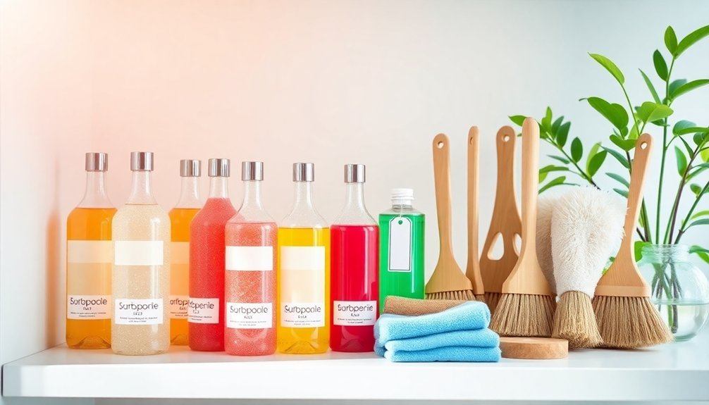 organize cleaning supply storage