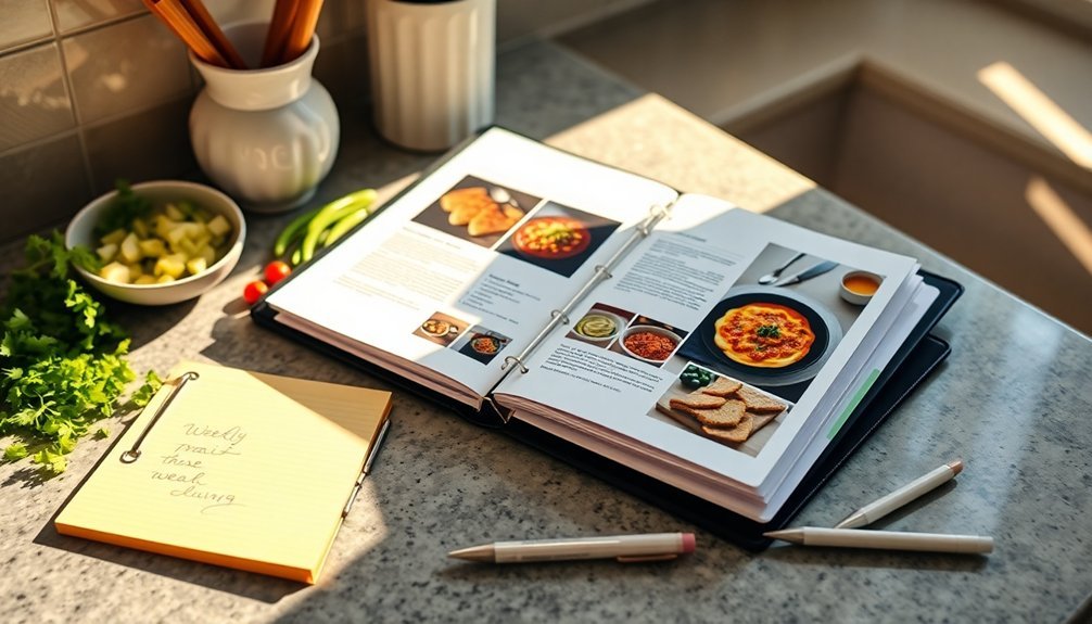 organize meal ideas binder