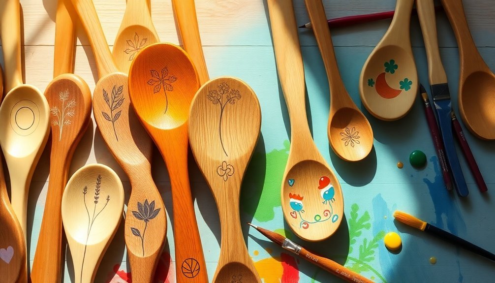 personalized handcrafted wooden utensils