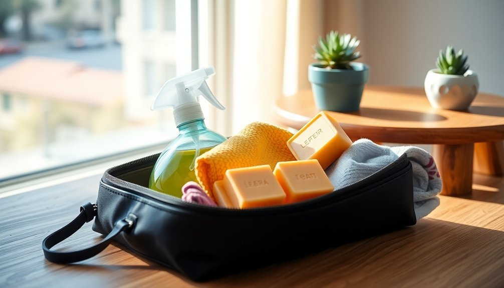 portable cleaning supplies kit
