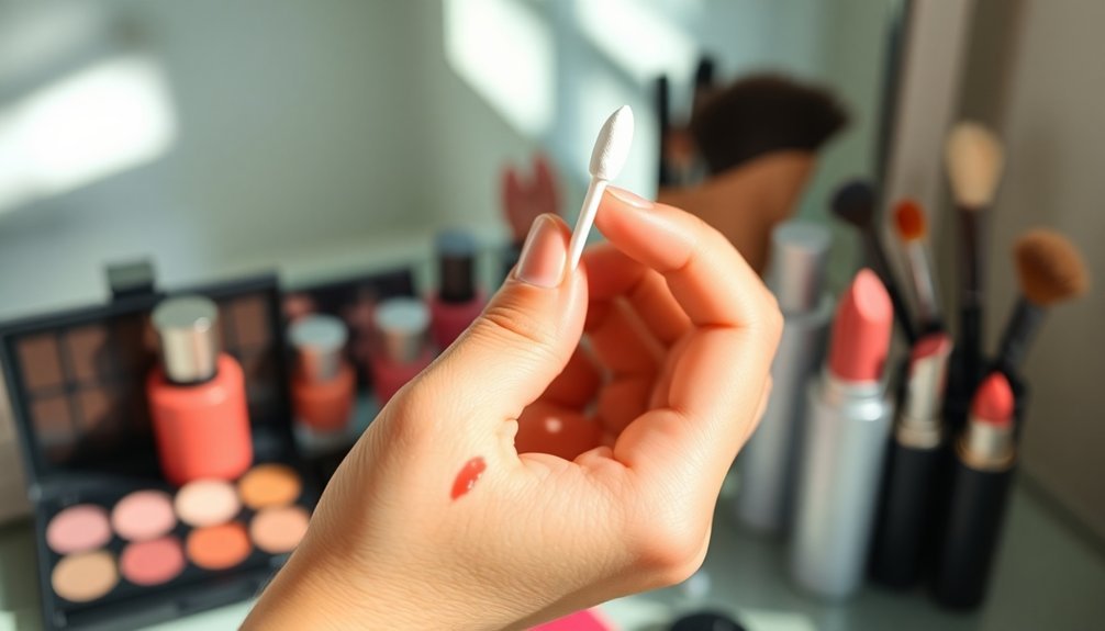 precision makeup with q tips