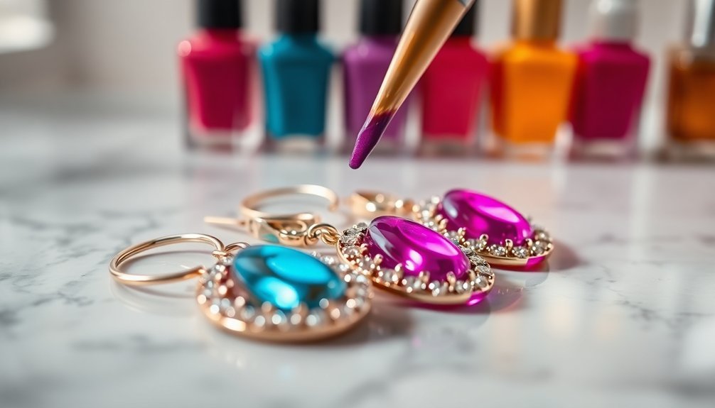 protect jewelry with nail polish