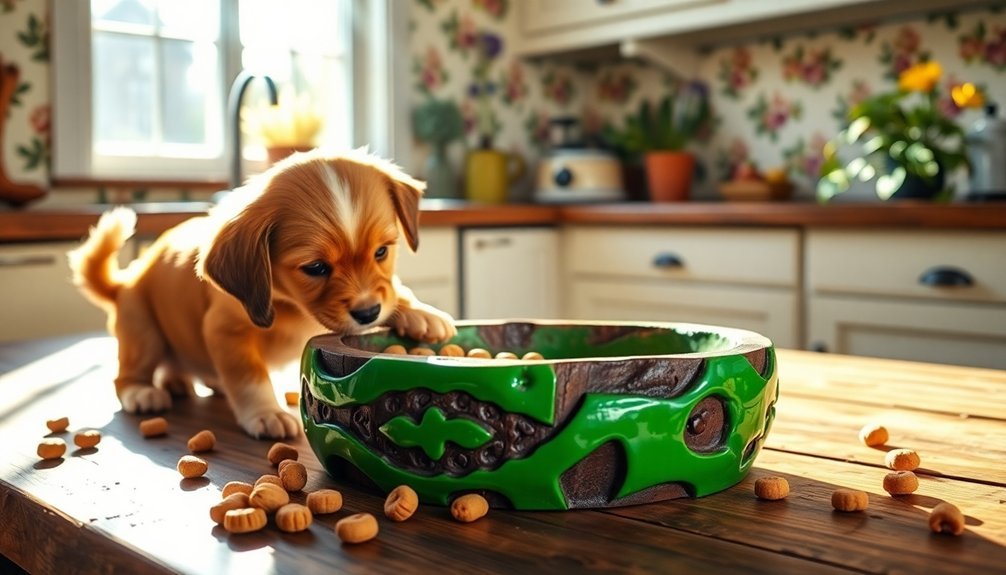 puppy feeding slow bowl