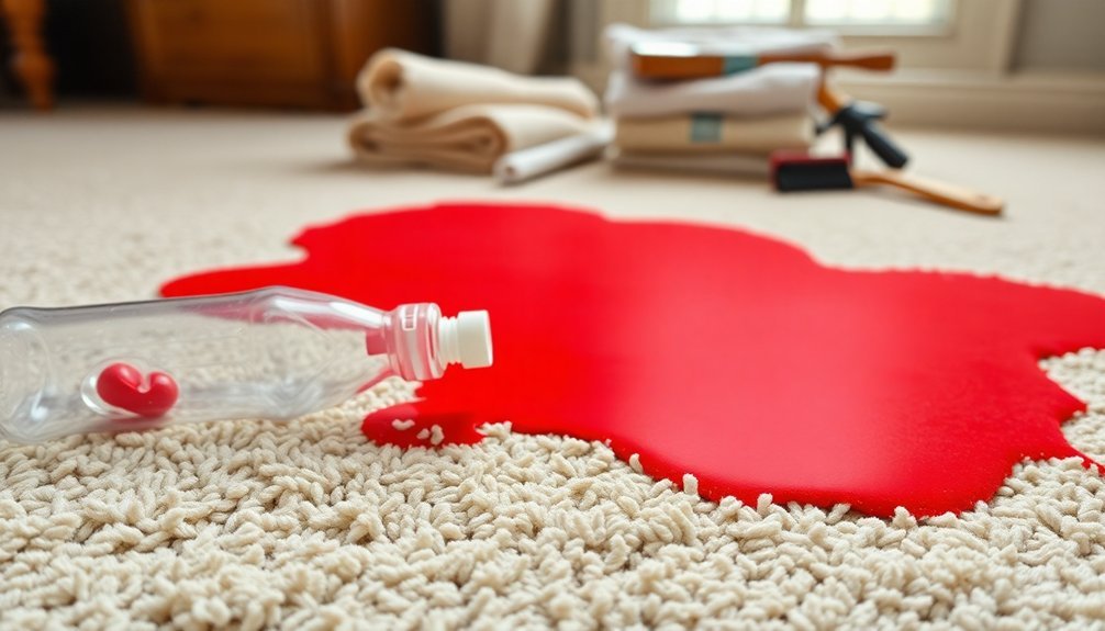 remove paint from carpet