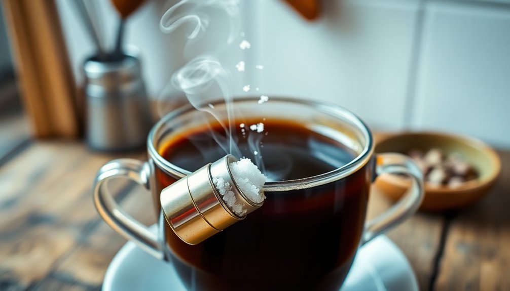 salt reduces coffee sweetness