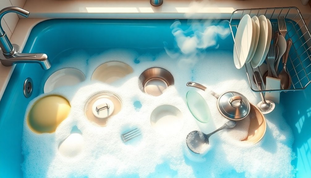 soak dishes for convenience