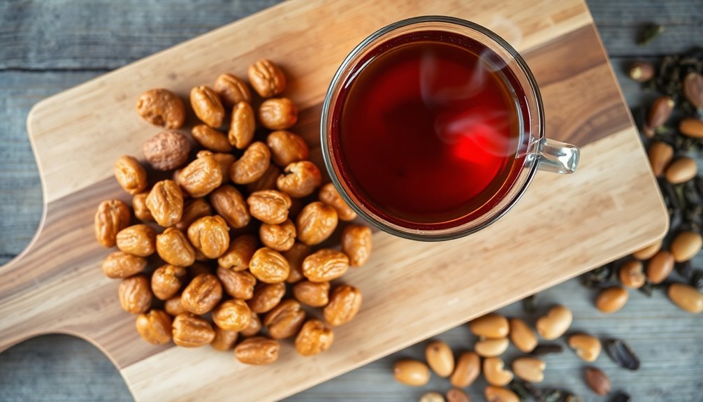soak nuts in tea