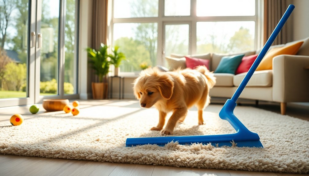 squeegee effectively removes pet hair