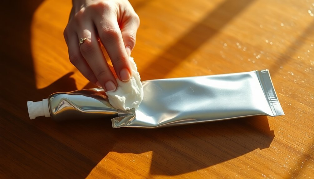 toothpaste cleans tarnished silver