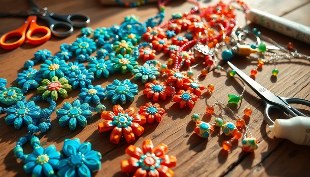 vibrant handmade paper jewelry