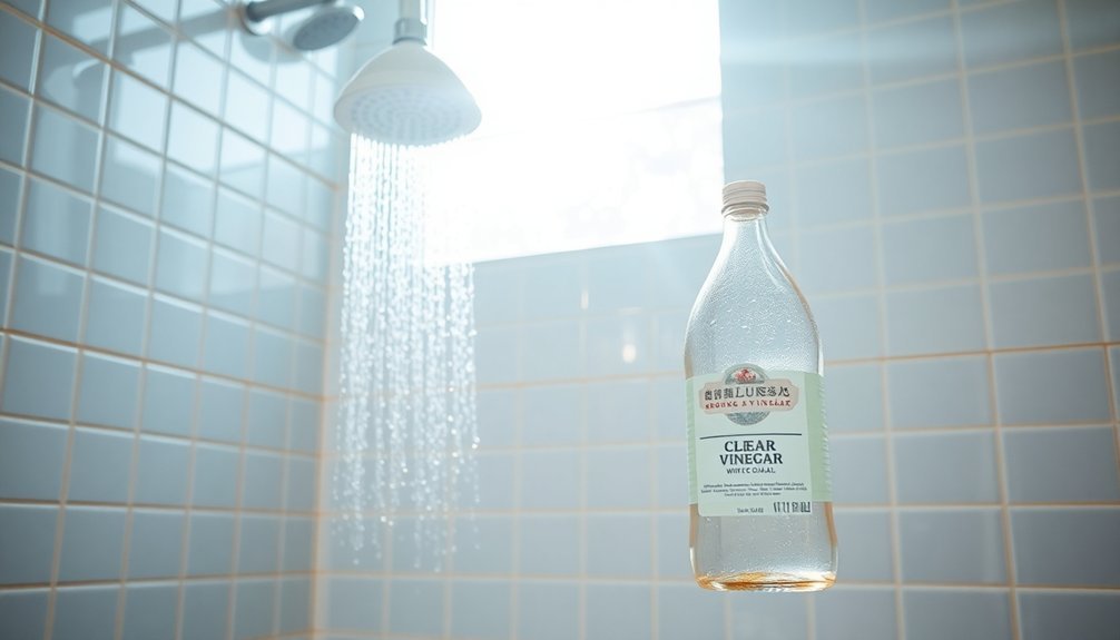 vinegar cleans shower walls