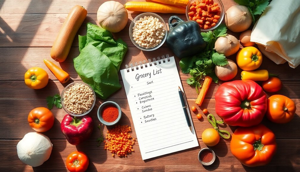 weekly meal grocery list